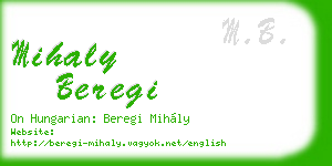 mihaly beregi business card